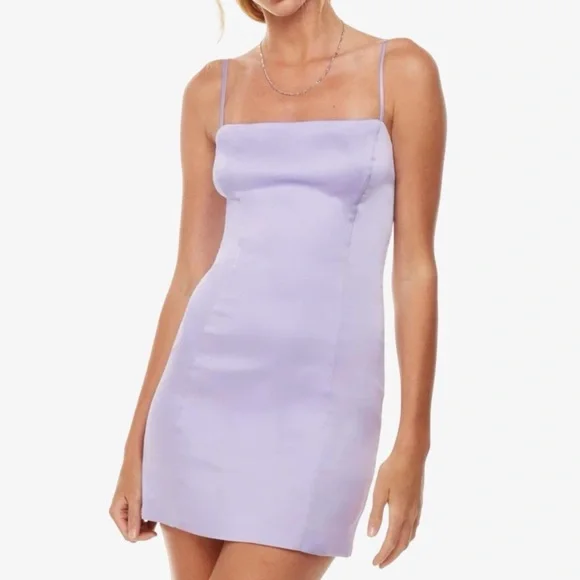 Aritzia Sunday Best Shimmer Mini Dress Lavender 6 NWT - Picture 15 of 15